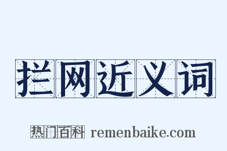 拦网近义词是什么意思的图片